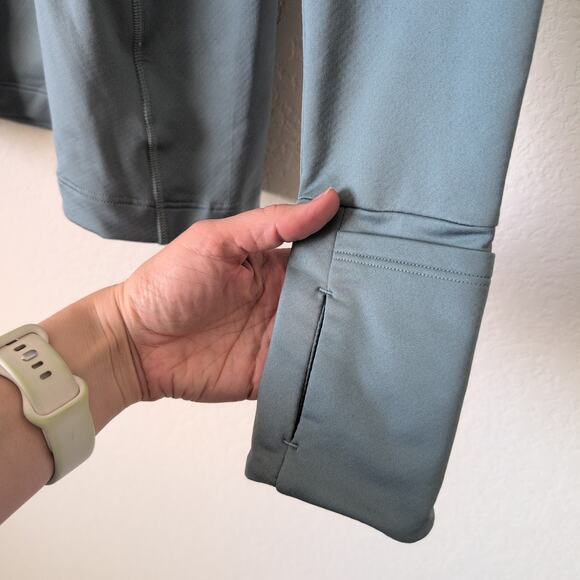 Athleta Whistler Half Zip Long Sleeve XXS - Blue Mint Athletic Running Workout - Picture 9 of 10